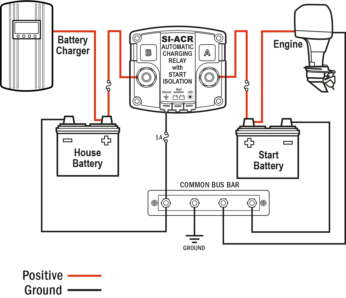 Smart battery isolator 12v 140a схема подключения